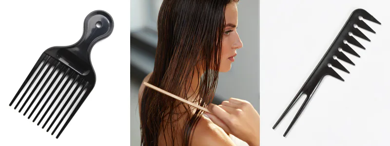 Use a wide-tooth comb